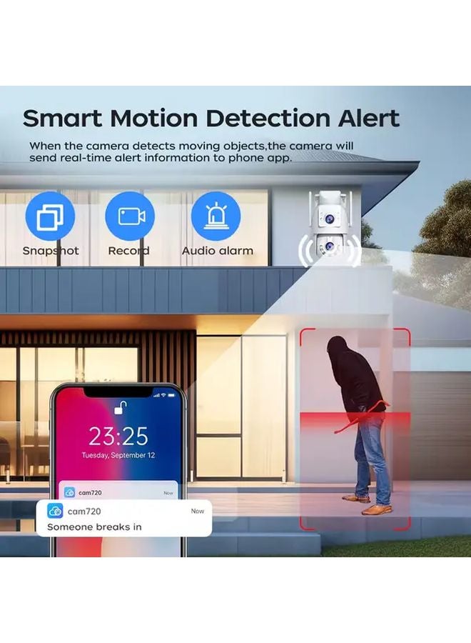 SCL 90 Color 5GHz Dual Lens Outdoor Security Camera AI Human Detection Pan Tilt Tracking - Image 3